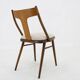 1950s Set of 4 Dining Chairs in Walnut Finish, Czechoslovakia