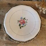 Large Digoin Sarreguemines pink dish 29 cm