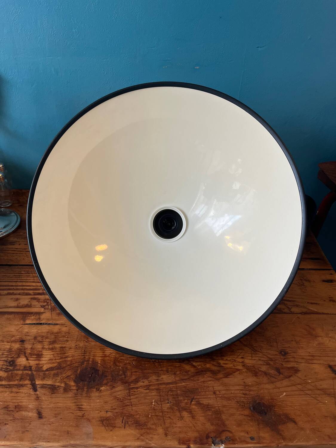 Large metal pendant light from the 80s