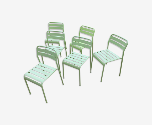 Six chaises empilables en métal Roxö par Ola Wihlborg pour Ikea 2010 |  Selency