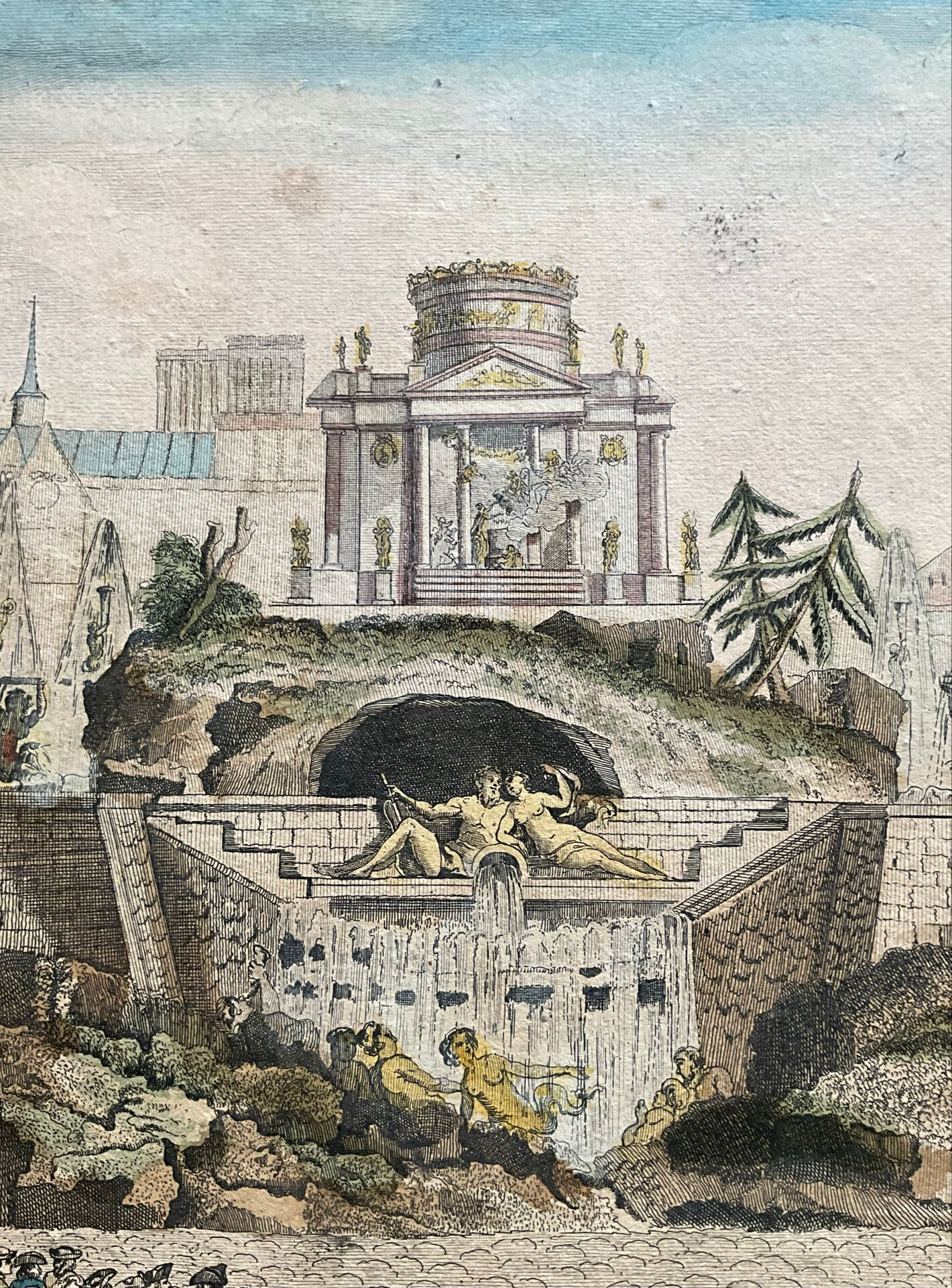 French engraving XVIII coloured – Paris 1782