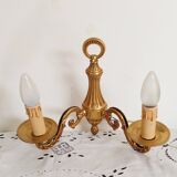 Applique 2 feux en laiton style Louis XVI