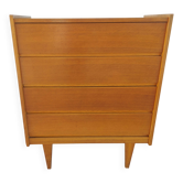 vintage chest of drawers, 60s-70s, "hidden" handles