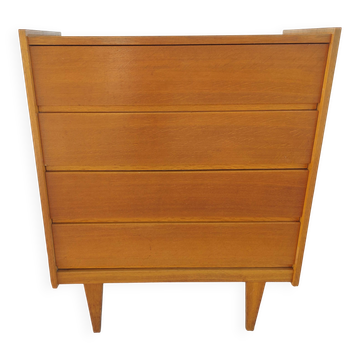vintage chest of drawers, 60s-70s, "hidden" handles