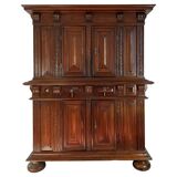 Buffet 2 body, Louis XIII style, late seventeenth century