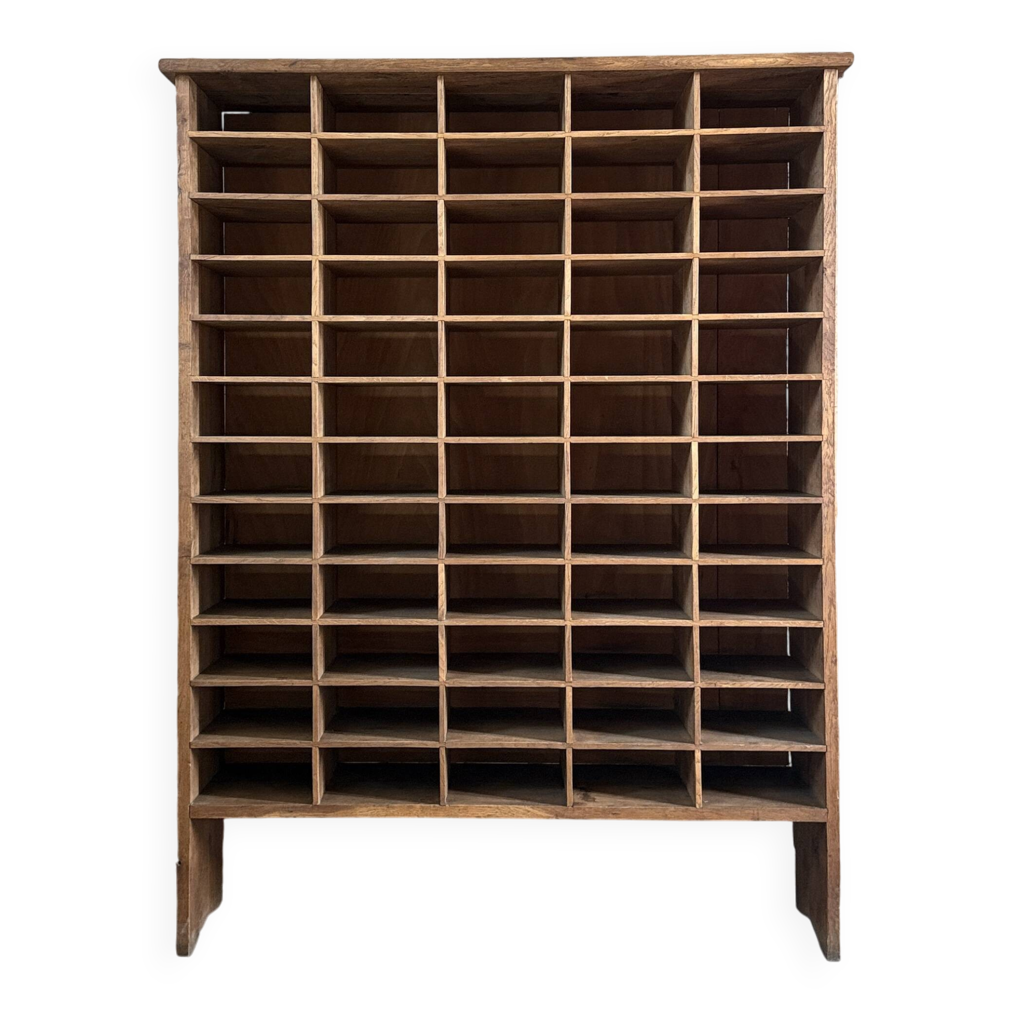 Large workshop sorting cabinet made of solid oak
