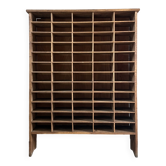 Large workshop sorting cabinet made of solid oak
