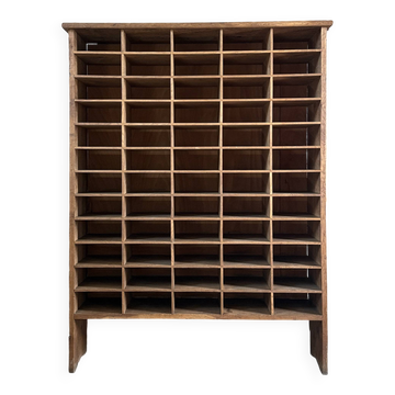 Large workshop sorting cabinet made of solid oak