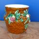 Old salins jar cover kitsch flower vase