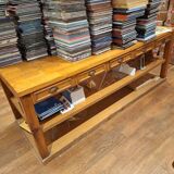 Large old draper's table with 5 drawers