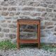 Art deco engraved wood side table