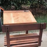 School desk with storage under the bench
