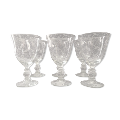 Service à champagne cointreau vin eau 6 verres cristal