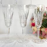 9 Flûtes Cristal ciselé Français
