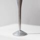 Set of 2 Stainless Steel Vintage Candle Holders, Silver Finish, Space Age Italian Design (1970s)