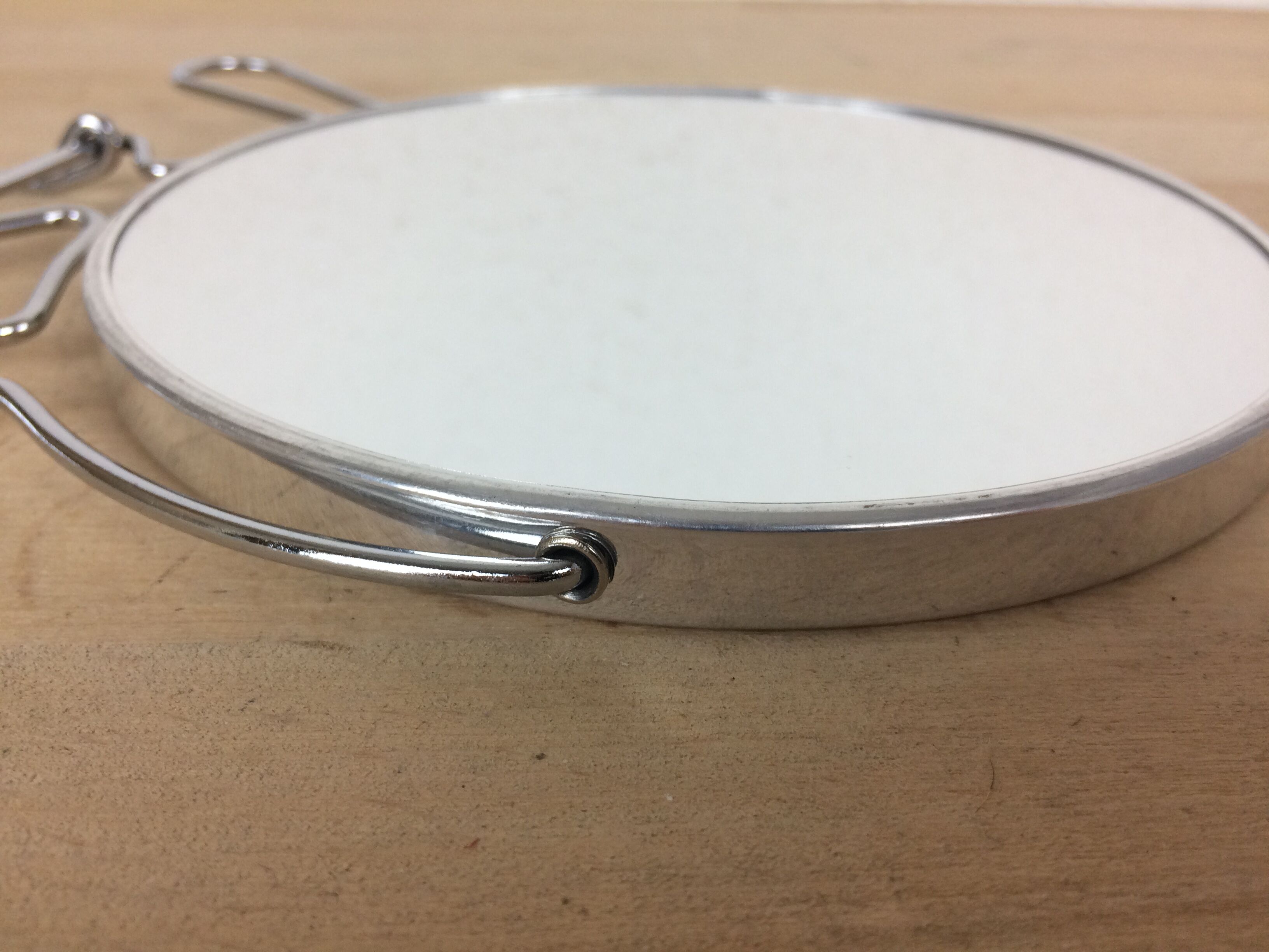 Miroir barbier double face grossissant rond