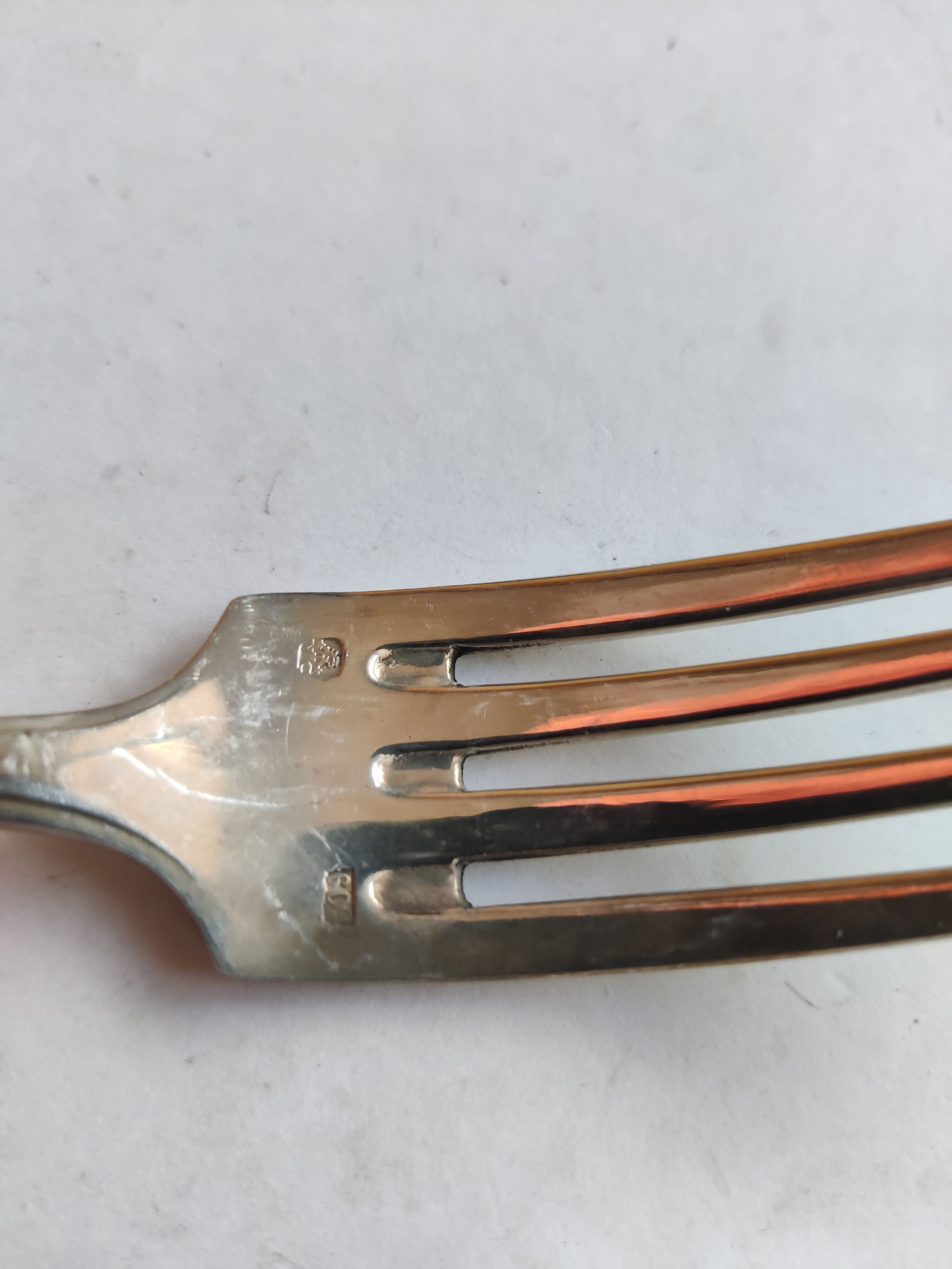 White box fork spoon silver plated