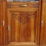 Buffet Art Déco en noyer avec marbres et guérites