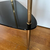 Glass seventies corner shelf