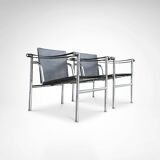 early number LC1 armchair by Le Corbusier et al for Cassina 1970s, set of 2