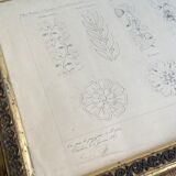 Architectural drawing 1857, glazed wood frame