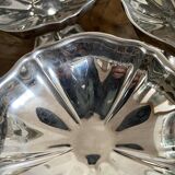 Large stainless steel stemmed bowls