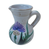 Small pitcher decoration thistles