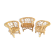Fauteuils et canapé miniatures en osier design années 70