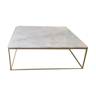 Table basse carrée en marbre blanc Ibiza 90x90