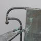 Sculptural bench in copper, zinc and stained glass by Cor de Ree, The Netherlands, 1999