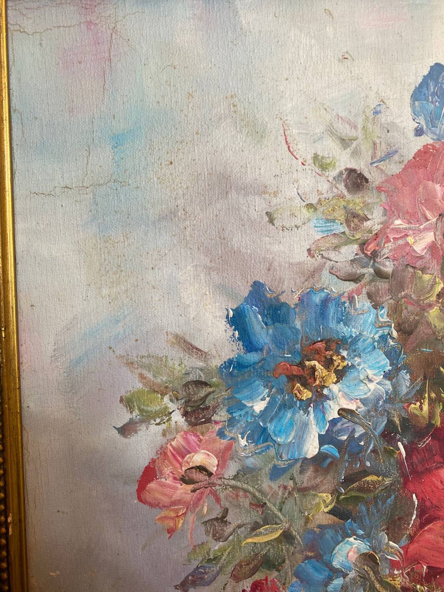 Tableau huile sur toile bouquet