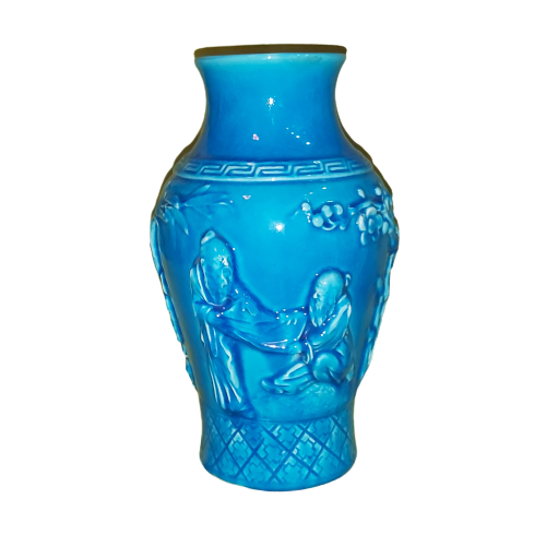 Vase Longwy décor asiatique