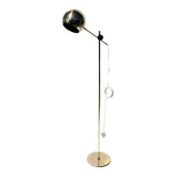 Vintage Brass Floor Lamp Bubble Height-adjustable Spotlight from IKEA 1970s