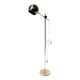 Vintage Brass Floor Lamp Bubble Height-adjustable Spotlight from IKEA 1970s
