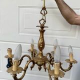 Lustre laiton à 6 branches style Louis XV
