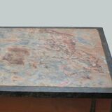 Wrought iron and marble coffee table