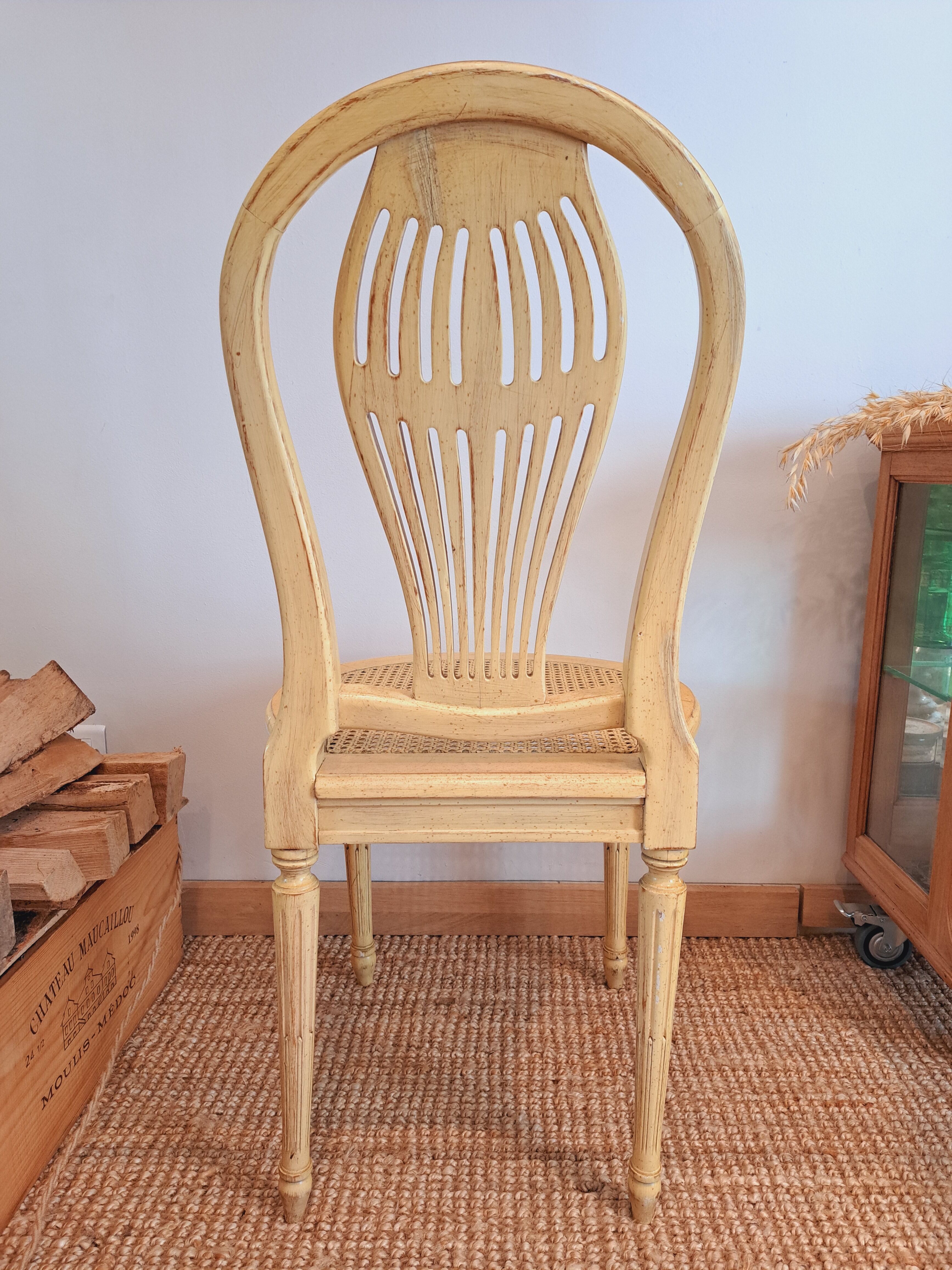 Provencal yellow Louis XVI style chair