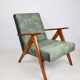 B-310 VAR green olive velvet armchair