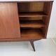 Vintage Danish teak wall unit with sliding doors from the 1960s.