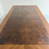 Ancienne table en noyer et loupe art déco année 30 France rallonges