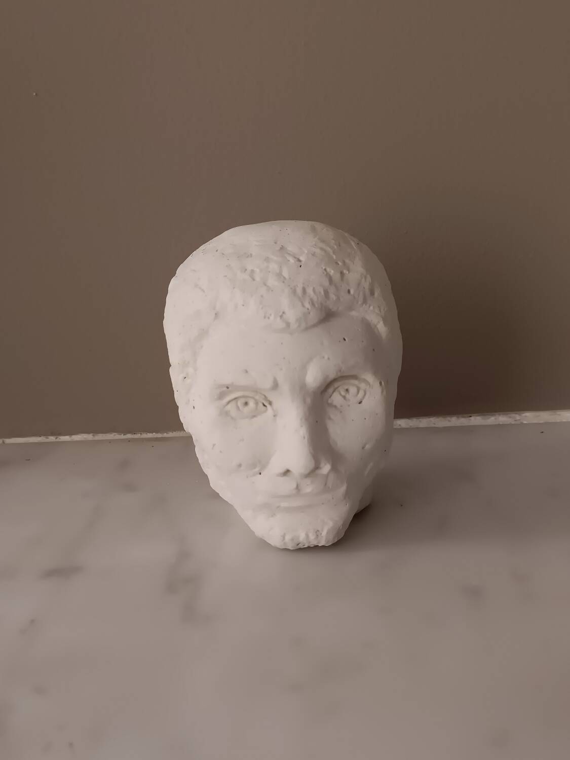 Plaster head of a man