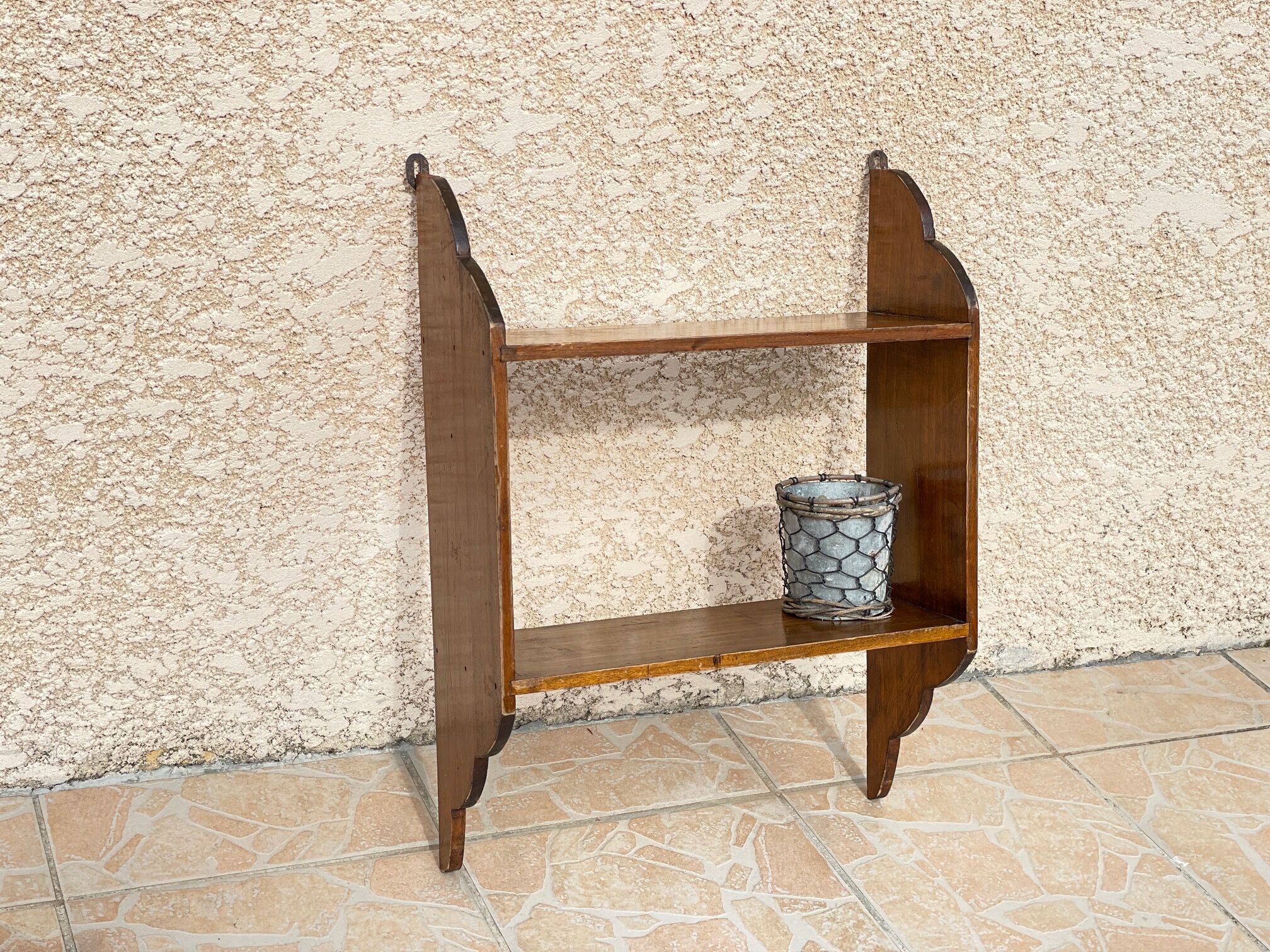 Old wooden wall shelf