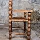 Pair of turned wooden spool armchairs, mid-20th century, France