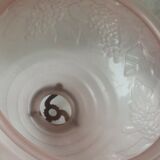 Pink opaque glass globe art nouveau luminaire