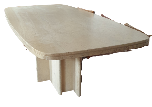 Vintage travertine dining table Roche bobois