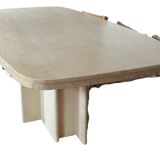 Vintage travertine dining table Roche bobois