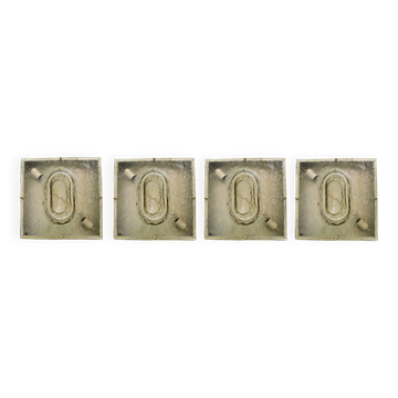 Four Toni Zuccheri Mid-Century Modern Murano Glass Sconces for Venini, 1960