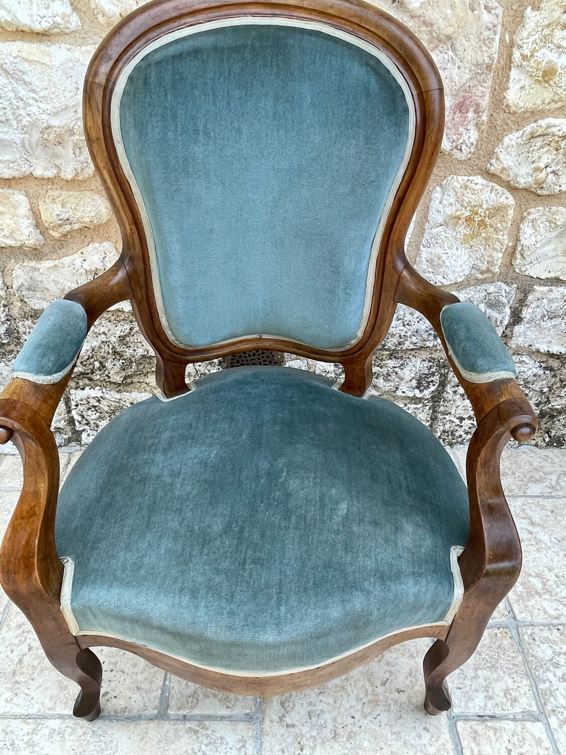 Napoleon III style mahogany armchair