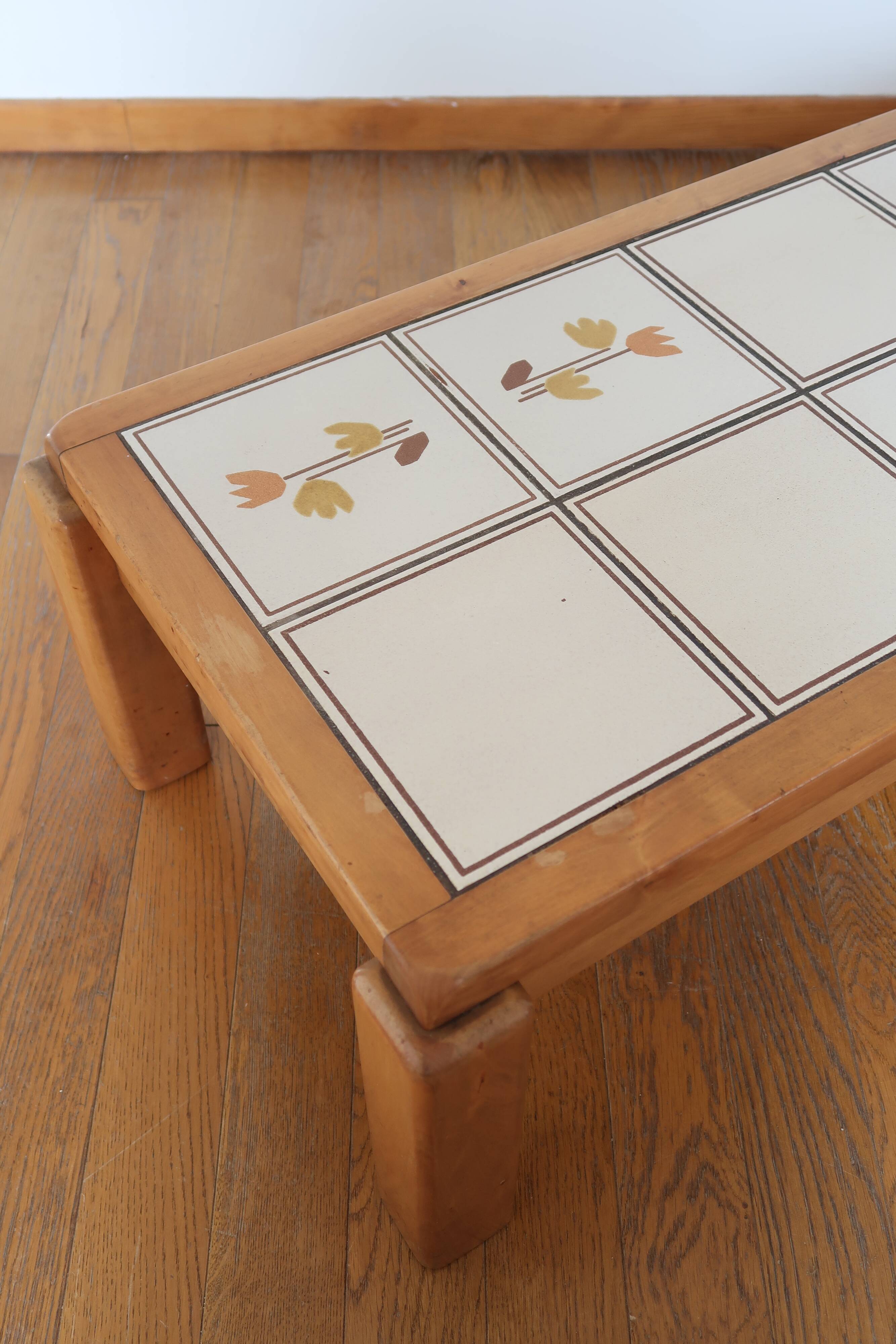 Brutalist coffee table ceramic top