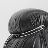 Soriana Chaise Lounge Chair by Afra & Tobia Scarpa for Cassina black leathe